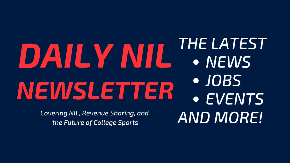 Today's Top News:

+Blueprint defends contract with Oregon St.
+Oregon St. GM resigns from position 
+Georgia Tech moving to Under Armour
+NILSU hosts fourth annual Sweats to Suits
+A new NIL interview series for professionals

These &amp; More: mailchi.mp/nilnewsstand/d…
