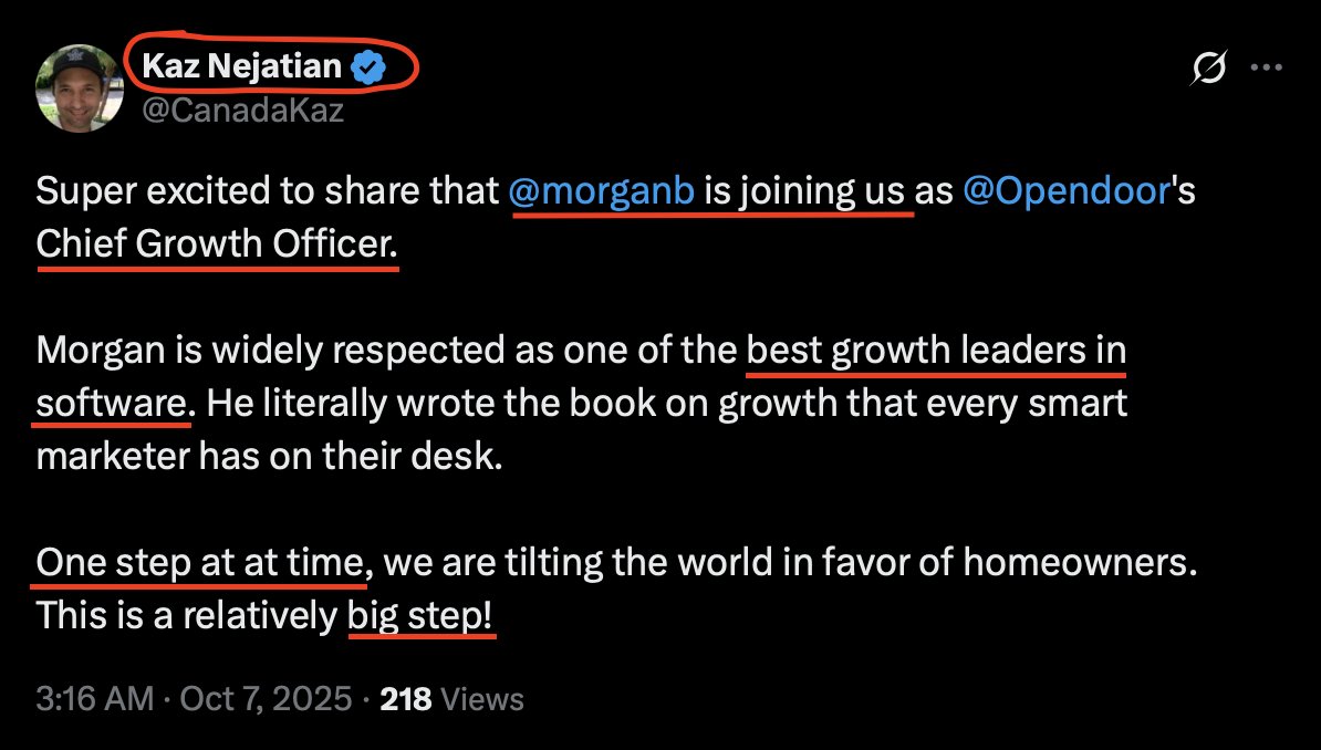 Nugget_Trades's tweet photo. JUST IN🚨: @nejatian appoints @morganb as Chief Growth Officer!

@morganb  is highly respected in the industry — this is a massive win for $OPEN 💪