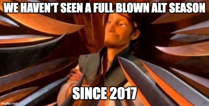 CredibleCrypto's tweet image. HOT TAKE: Any alt-coin that was launched after 2017 HAS NEVER EXPERIENCED a full blown alt-season YET. 

Let me explain:

People&apos;s perception of tokens based on age has been seriously skewed because so many think that 2021 was the &quot;last cycle top&quot; and that we are now in a &quot;new…