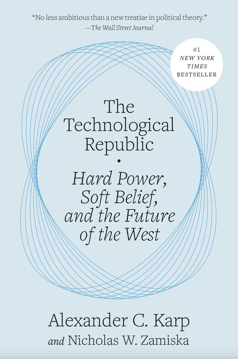 A bracing new review of the critically-acclaimed #1 New York Times Bestseller The Technological Republic, from the American theologian and political philosopher R. R. Reno.

“Karp exposes the nihilism implicit in the seemingly well-meaning nostrums of progressive morality. Take