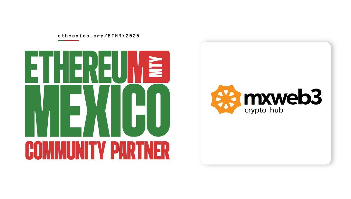 mxweb3's tweet image. Con gran orgullo y muy gustosos anunciamos que nos unimos como Community Partner a #ethmexico2025 / Mty para seguir impulsando el talento, tecnología y tradición.

📍 Monterrey
📅 31 de octubre, 1 y 2 de noviembre
#EthMexico2025 🇲🇽

Info; 👇
🔗 ethmexico.org/ETHMX2025