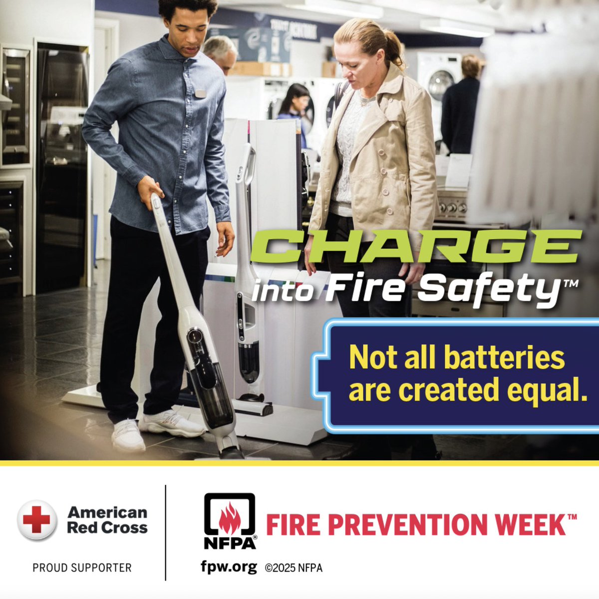 RedCrossPhilly's tweet image. FIRE PREVENTION WEEK - Before you buy anything with a lithium-ion battery, do your homework. Check the packaging and product for a mark from a nationally recognized testing lab—that stamp means it meets real safety standards. rdcrss.org/434pcM3