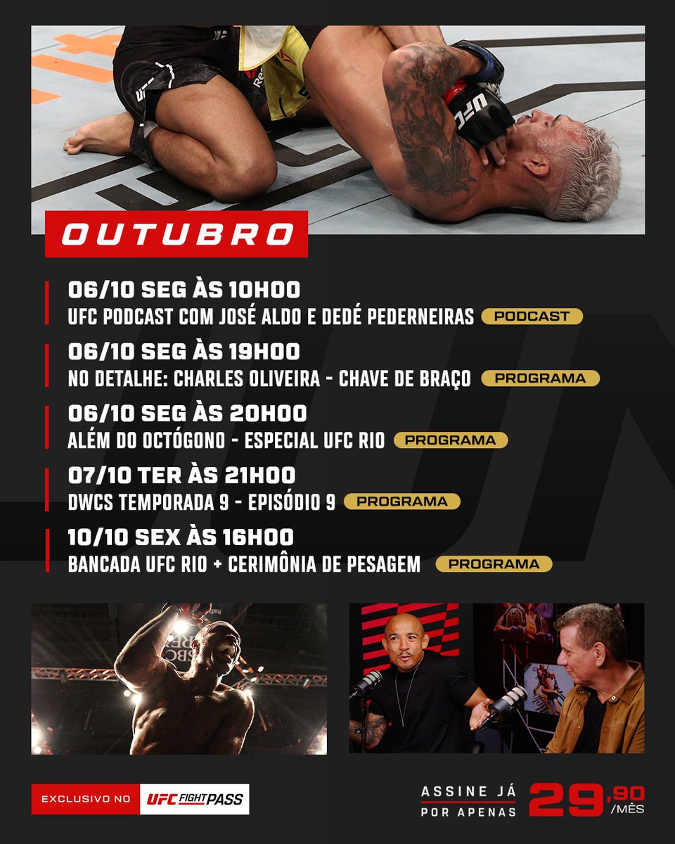 UFCBJJBrasil's tweet photo. Tem estreia chegando no UFC Fight Pass! 🔥
Conteúdos novos e imperdíveis pra quem vive o mundo da luta.
🔗 Assine já pelo link: https://t.co/CW7EutzYBH
#ufcfightpass #fightpass https://t.co/XATC70AiDU