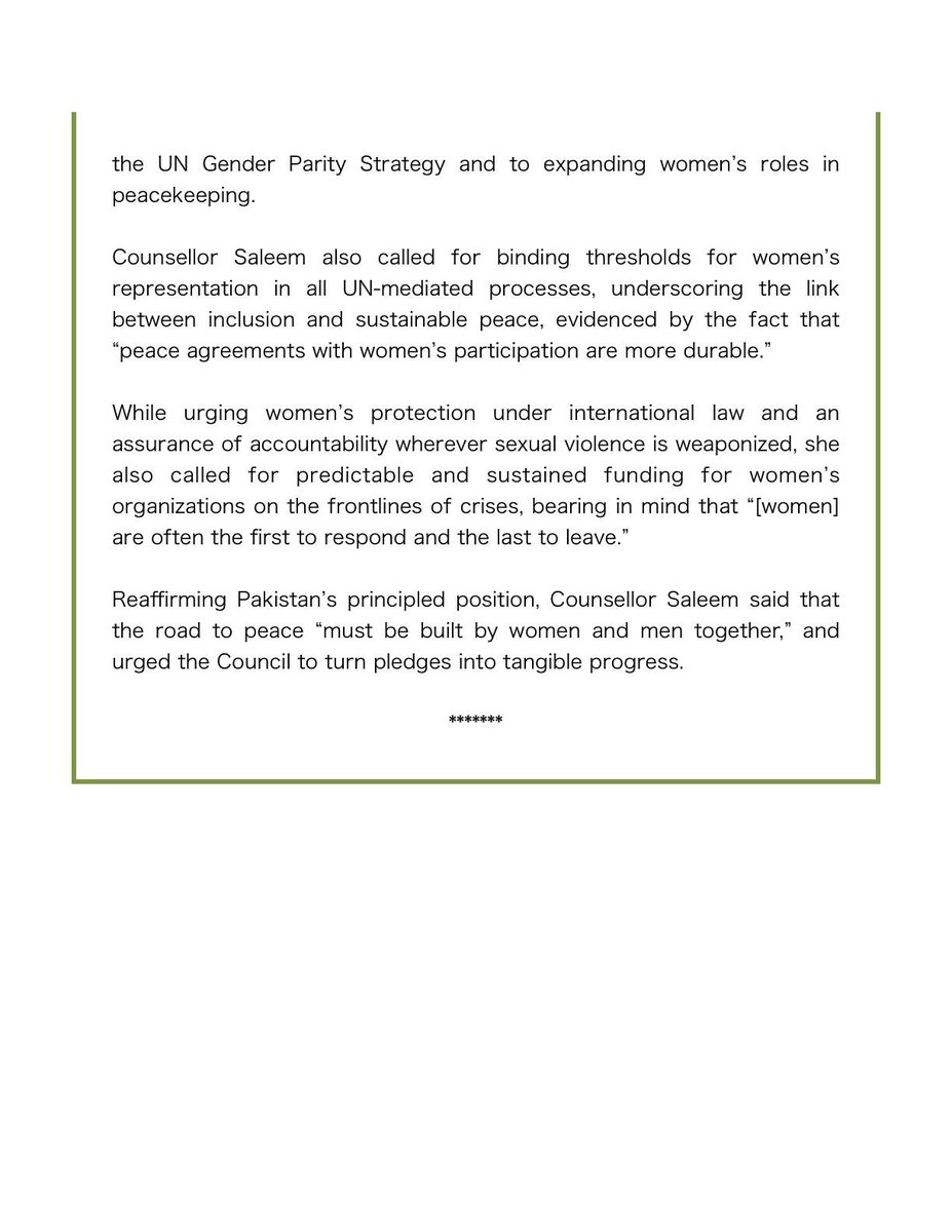 PakistanUN_NY's tweet image. #PakistanInUNSC
At UNSC, Pakistan Draws Attention of the World to Plight of Kashmiri and Palestinian Women
Our Press Release today