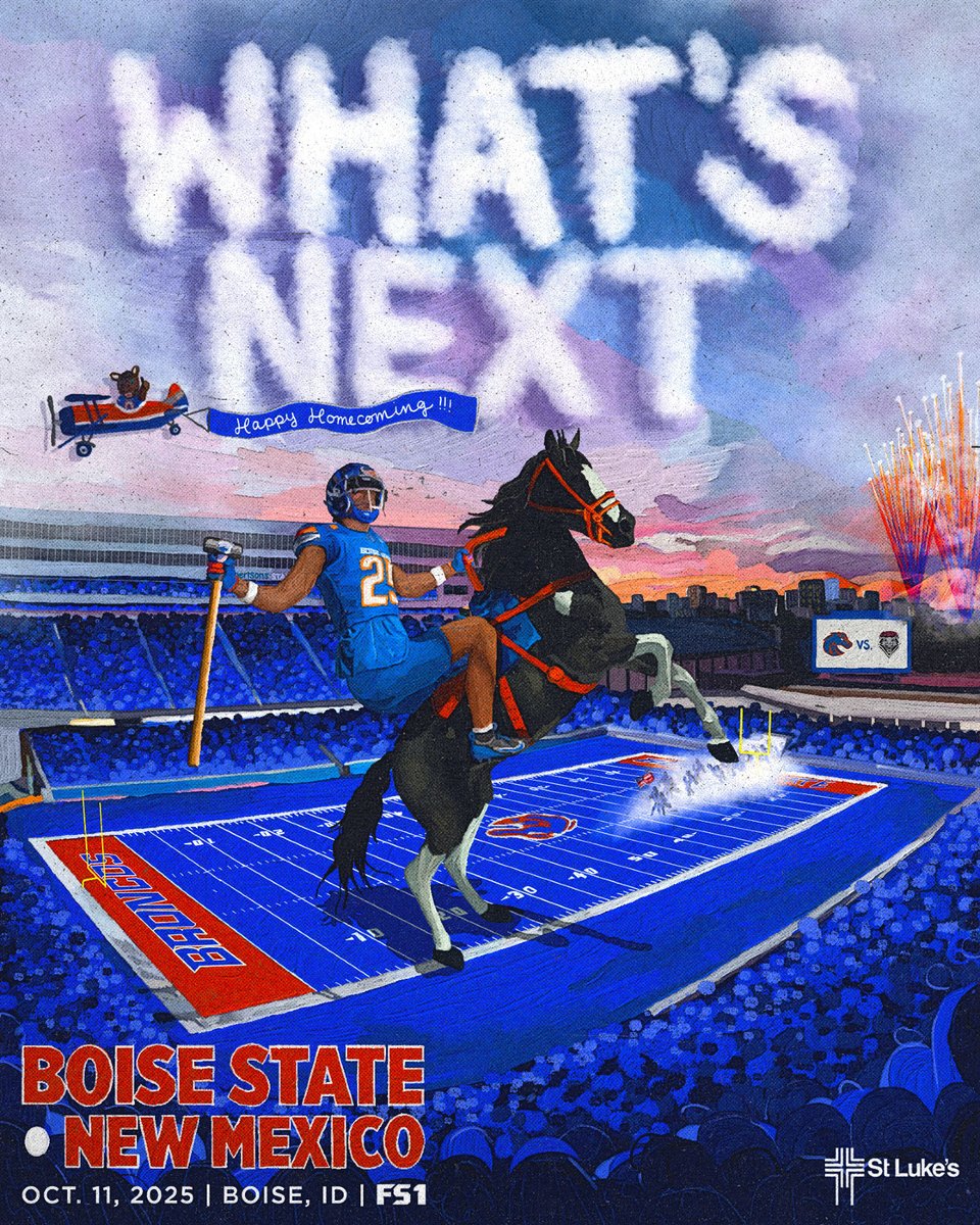 BroncoSportsFB's tweet image. Ready for 𝗵𝗼𝗺𝗲𝗰𝗼𝗺𝗶𝗻𝗴 week in Boise 🏡

#BleedBlue | #BuiltDifferent