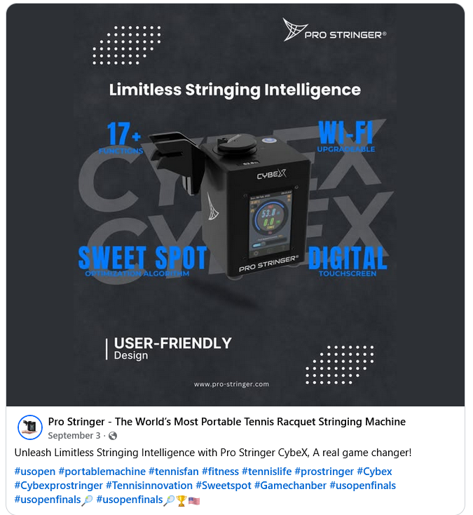 The Sergetti Stringing Technology is now automated in the CybeX Pro Stringer.

A patented, world first function that enlarges the sweet spot of your racquet. Automatic tension variability on each string based on your specific racquet, string, pattern and tension.