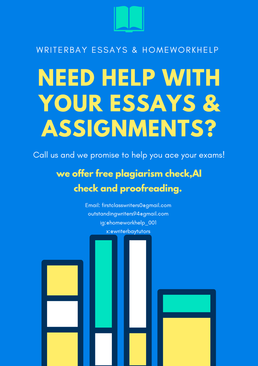 writerbaytutors's tweet image. #EssayHelp #OnlineClassesHelp #ThesisHelp #CapstoneHelp #StudyAid #AcademicSupport #BestTutors #LearnOnline #EducationForAll #StudentSuccess #AssignmentHelp #RemoteLearning #WritingAssistance #CollegeTips #StudyTips #ResearchHelp #StudentLife #HelpForStudents