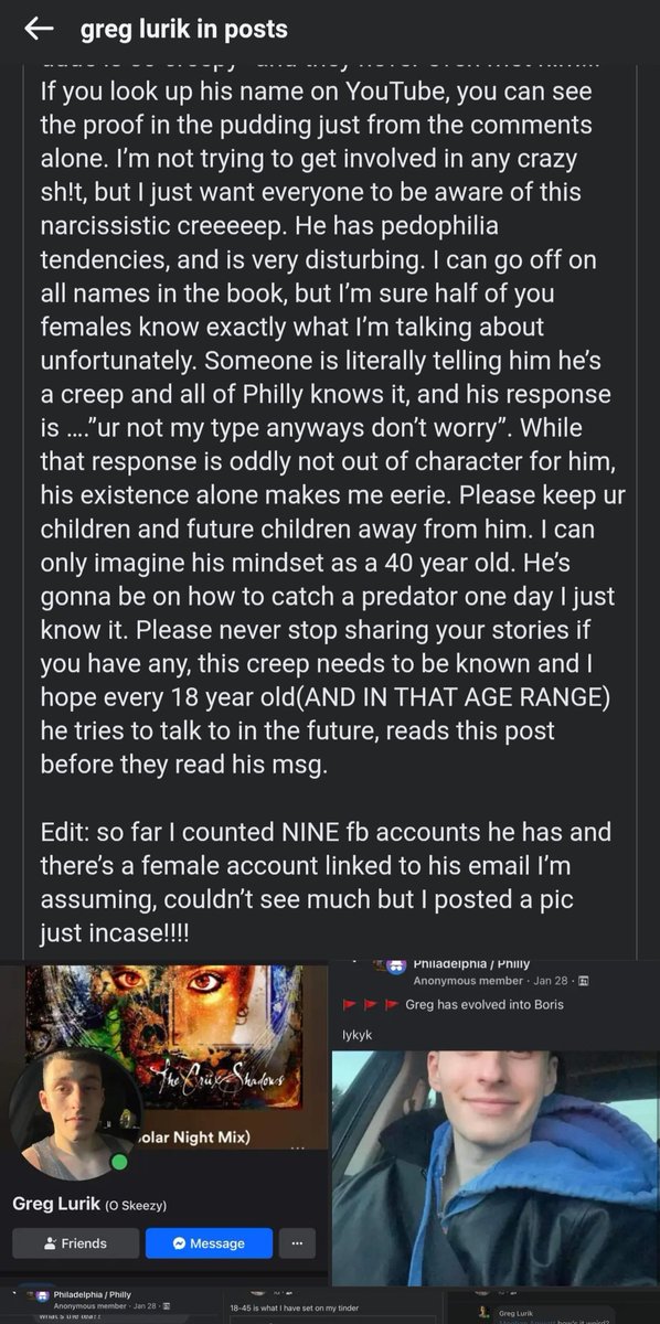 I don't care if Greg Lurik is a useful tool. He's a predator and has no business in Gorlworld. I know what this means for me, but I don't back this kind of sh1t. #gorlworld #greglurik