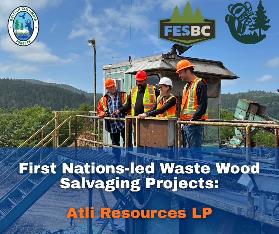rparmar_BC's tweet photo. On the North Island, ‘Namgis First Nation is redefining forest stewardship.
Through their company Atli Resources, who we visited back in June, they're ensuring #BCWood doesn’t go to waste.
Wood that would typically be burnt, are instead turned into chips at Atli’s worksite. https://t.co/zV0lxfAMl9