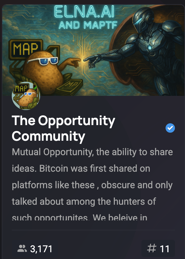 $MAPTF hosts one of the top channels on Open Chat, regular air drops and enrichment ideas are posted. Join my analysis page for only $1 !  <a href="/clownitx/">$CLOWN</a>  oc.app/community/kbdk…