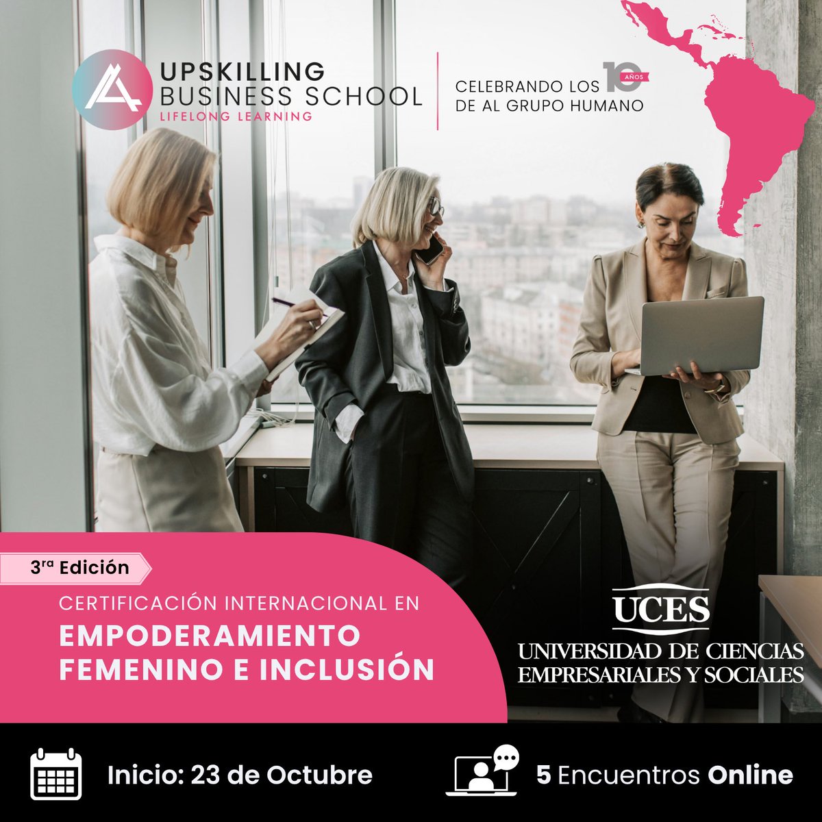 ¡Únete a la Certificación en #EmpoderamientoFemenino e Inclusión de <a href="/universidaduces/">UCES Universidad</a> ! 
📈 Segun McKinsey y LeanIn.org: Las empresas con más mujeres en comités ejecutivos tienen 47% más retorno

¡Inscríbete!🔗 shorturl.at/Q9aI6

<a href="/upskillingb/">UpSkilling Business School</a>  / <a href="/ALGrupoHumano/">AL Grupo Humano</a>