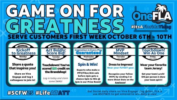 “The pessimist sees difficulty in every opportunity. The optimist sees opportunity in every difficulty.” —Winston Churchill. 
#SCFW25 #LifeAtATT #itsAFloridaThing