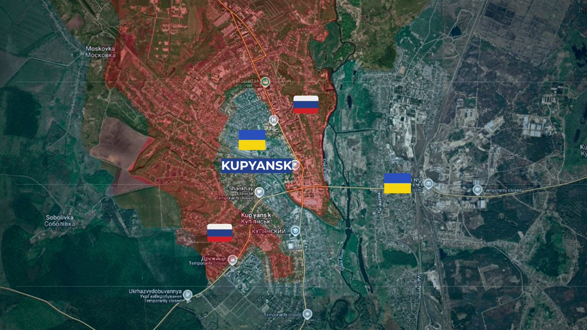 NationalIndNews's tweet photo. #BERAKING #UkraineWar Intense fighting continues in the Ukrainian cities of Pokrovsk and Kupyansk, where Russian forces are advancing despite strong Ukrainian resistance.
The following maps illustrate the current situation on the ground.
Map: Suriyakmaps https://t.co/qXwqQt805m
