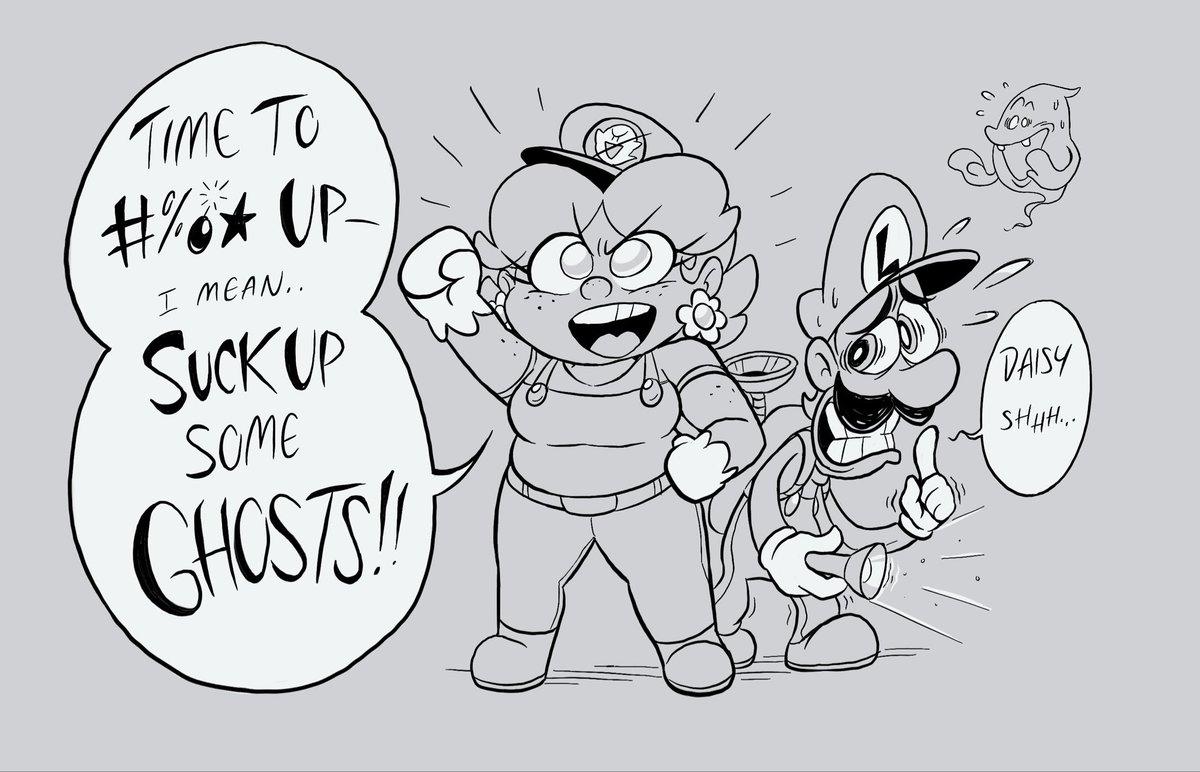 All my Luigi/Daisy comics n’ doodles I’ve done over the past year or two in one thread (1/13) 💚🧡🧵 
cuz why the heck not