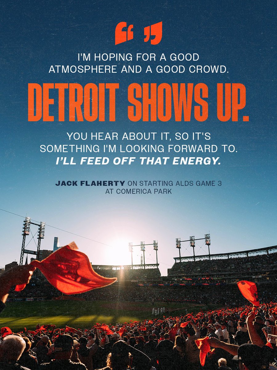 tigers's tweet image. Let’s show the world how Detroit shows up.

#BuiltForOctober