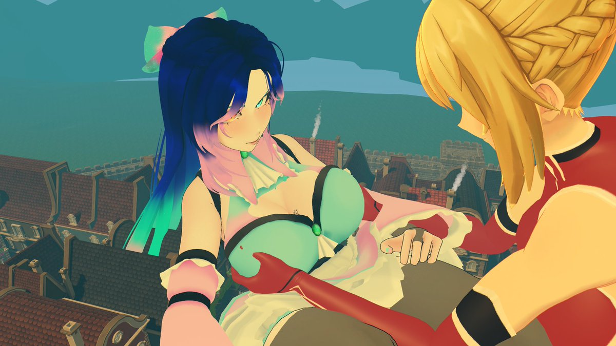 CpuAzazel's tweet image. Wait- Baiken what’re yo- Mmmmph! *squish*~ (11/11) This was fun to do with these 2 cuties, thank you so much @DoviraBlooshims and @BaikenVRC! Let’s do something like this again! ❤️❤️❤️
#vr #VRChat #VRC
#VRChatPhotography
#Blooshims #giantess #GiantessGrowth|