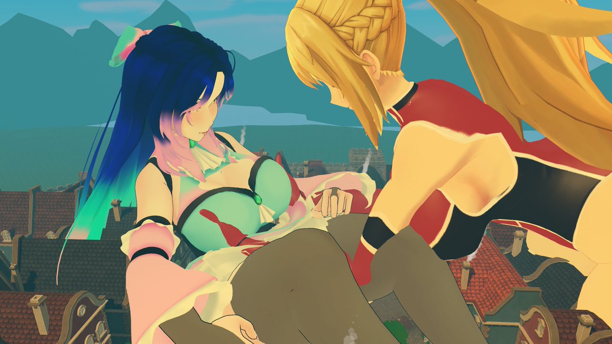 CpuAzazel's tweet image. Wait- Baiken what’re yo- Mmmmph! *squish*~ (11/11) This was fun to do with these 2 cuties, thank you so much @DoviraBlooshims and @BaikenVRC! Let’s do something like this again! ❤️❤️❤️
#vr #VRChat #VRC
#VRChatPhotography
#Blooshims #giantess #GiantessGrowth|