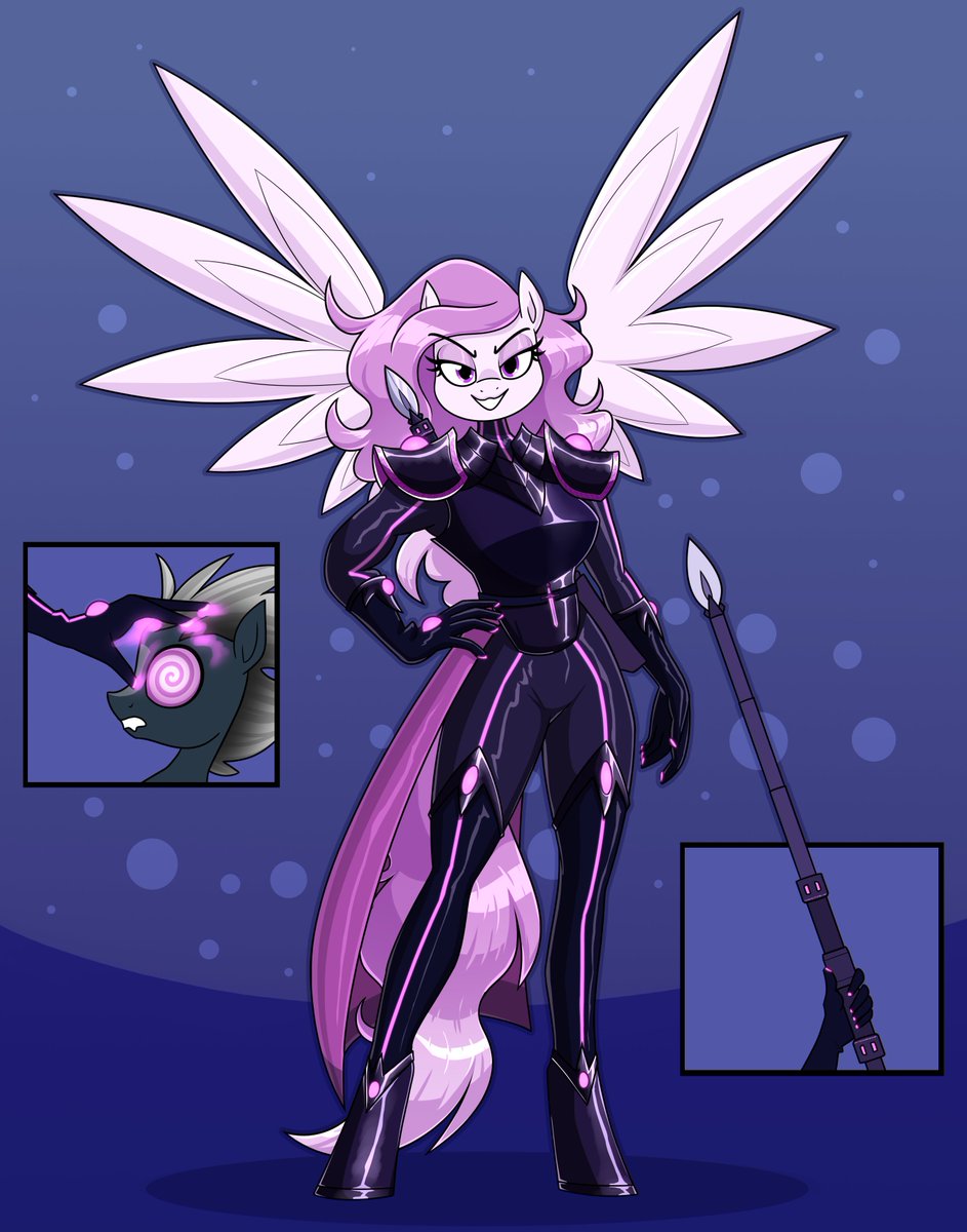 HIDE YOUR EVERYTHING THE BIG BAD MARE IS HERE - commission for laurits who wanted a supervillain suit design for their mare :3

ft. Iron Glamour, Platinum Shadow