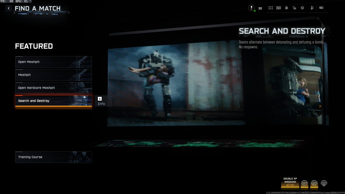 Hey <a href="/CallofDuty/">Call of Duty</a> <a href="/Treyarch/">Treyarch</a> I think you guys accidentally took out Open Search &amp; Destroy 😅

I know you're prob collecting data with normal S&amp;D since it wasn't in yesterday, but can we maybe have both please? 🙏

Going back to SBMM after a taste of not playing with it is brutal...