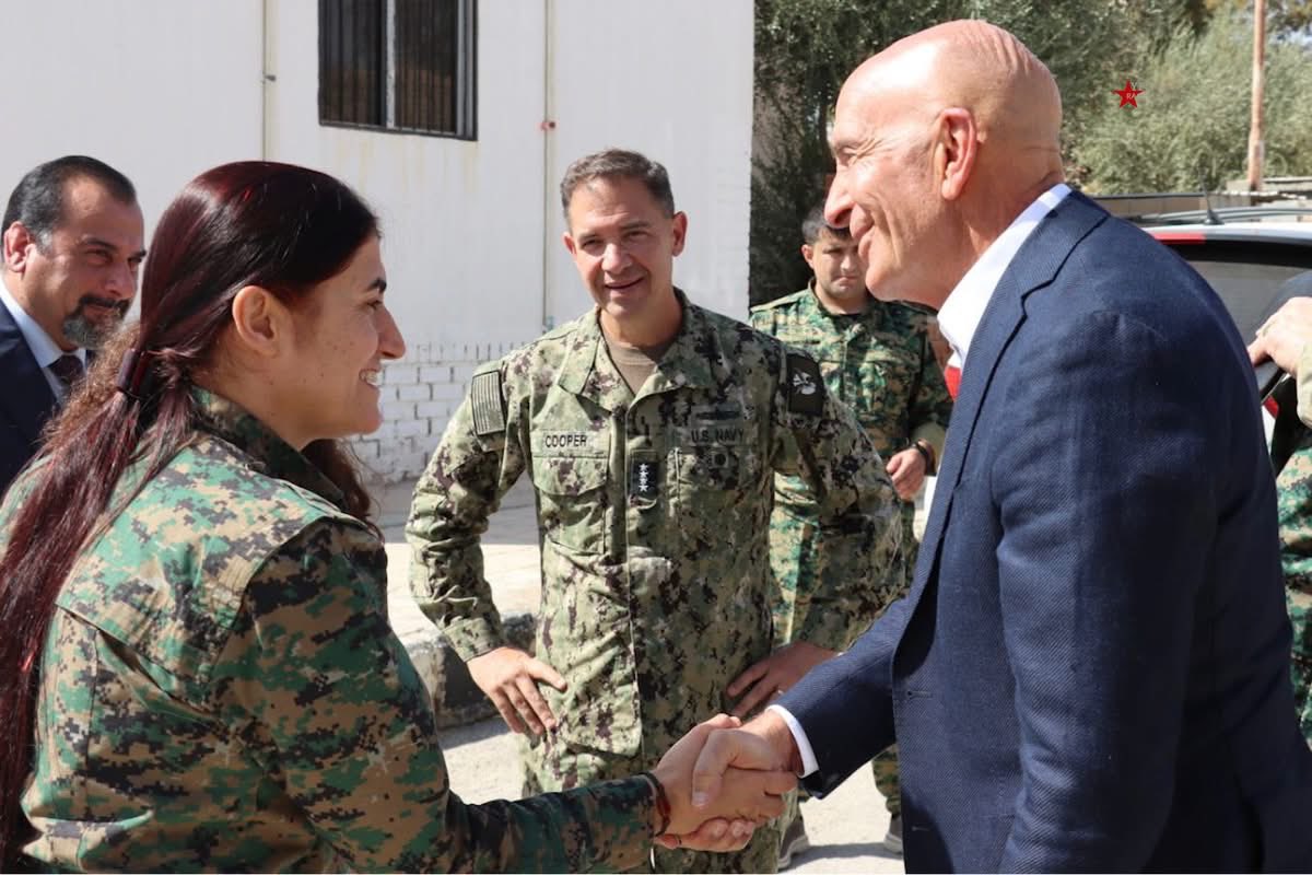 MylesCaggins's tweet photo. Respect and smiles. Northeastern Syria is stable, due to America’s continued partnership with @SDF_Syria. NE Syria is an example for the entire nation—secure and all groups included in governance. 

It’s (mostly) working. 

Soon enough, the SDF will become a regional command of the Syria Ministry of Defense. 

Next step: Economic investment by U.S. oil & gas firms to create immediate cash flow for Syria’s treasury.