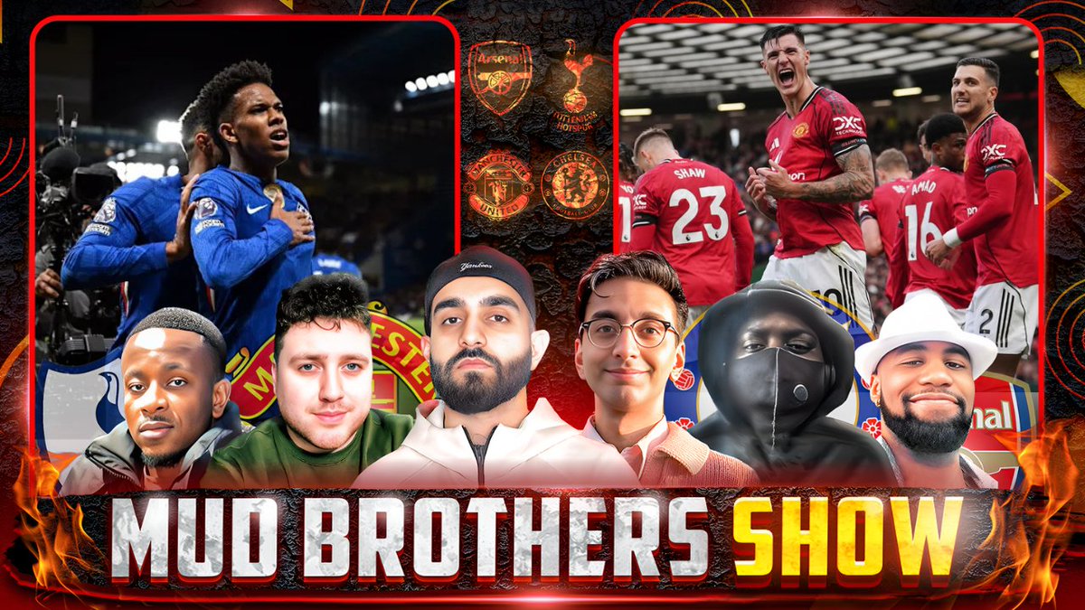 ESTEVAO DAGGER. 

ARSENAL AND UNITED KEEP CLEAN SHEETS.

SPURS COMEBACK VS LEEDS.

The Mud Brothers Show. Episode 76. 
LIVE NOW!
youtube.com/live/vxDap0gf5… via <a href="/YouTube/">YouTube</a>