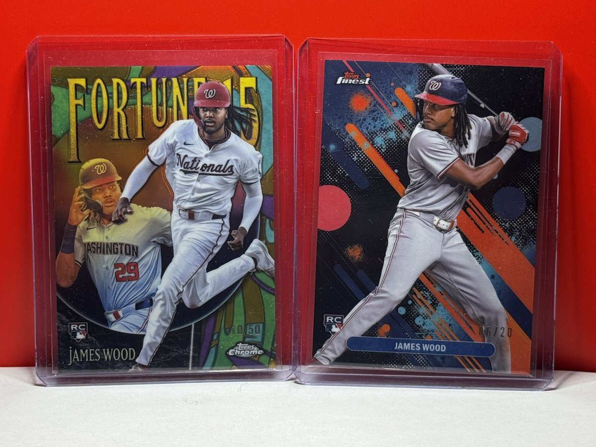 James wood Topps chrome gold /50
Topps finest black /20
$85 for the pair. Shipped. 
<a href="/sports_sell/">@SPORTS_SΞLL</a> #hobby #jameswood #baseball #nationals #mlb