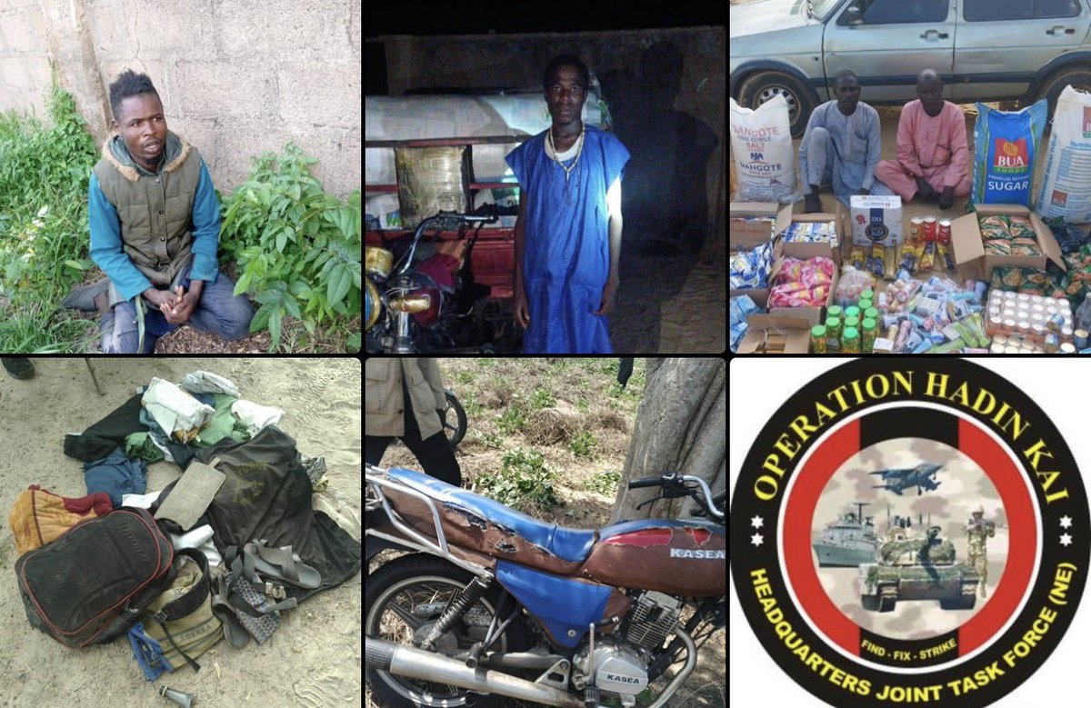EmmanOSINT's tweet photo. Troops of the Joint Task Force (North East) under OPERATION HADIN KAI have achieved significant victories in Borno State, repelling multiple attacks from Boko Haram and ISWAP.

In the early hours of Sunday, the 3 Battalion at Pump House thwarted an ISWAP infiltration attempt, neutralising two terrorists and causing others to flee with injuries. There were no casualties among our troops.

On Saturday, a coordinated Boko Haram attack on Banki was repelled by combined security forces, forcing the insurgents to retreat. One police officer sustained a minor injury but has since been treated.

Additionally, during Operation Desert Sanity IV, troops ambushed Boko Haram elements at Dipchari, neutralising five insurgents and disrupting their logistics.