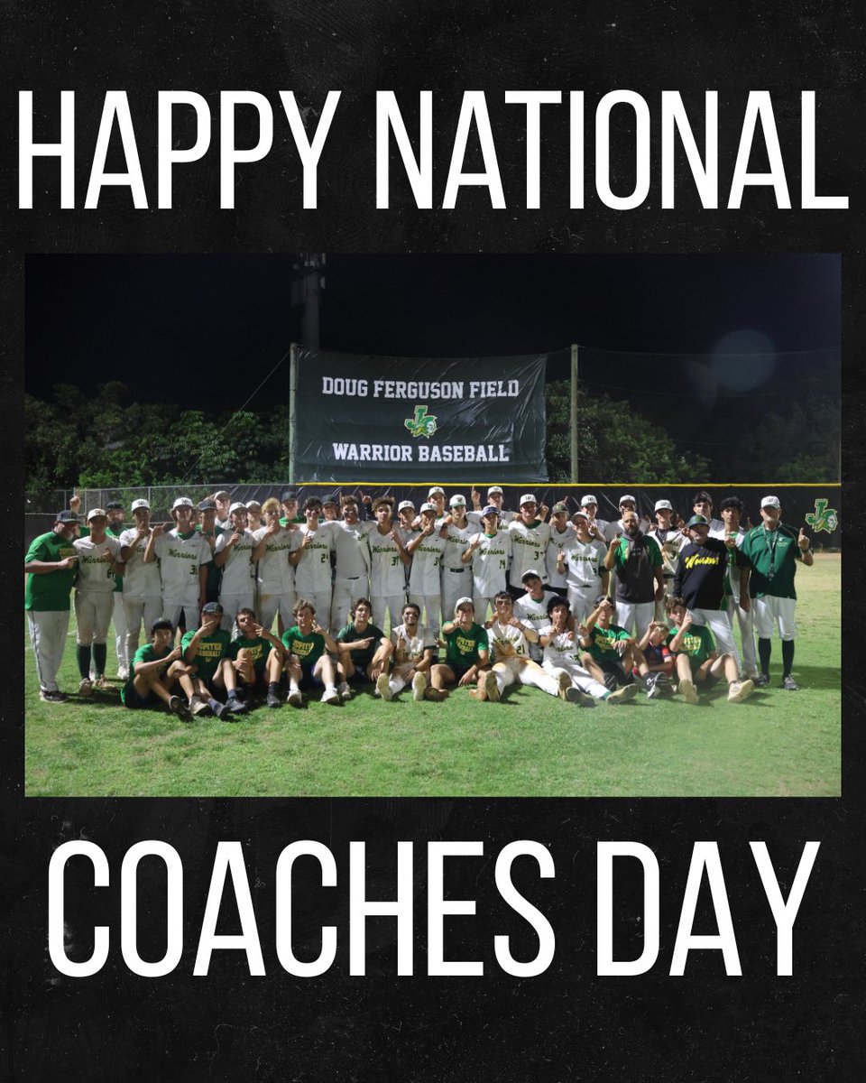 Jupiter Warriors Baseball (@jup_baseball) on Twitter photo Happy National Coaches Day to the leaders who push us, believe in us, and make Warrior Baseball what it is today 💚⚾ Thank you for all the time, dedication, and heart you put into this program! #WarriorPride #CoachesDay Happy National Coaches Day to the leaders who push us, believe in us, and make Warrior Baseball what it is today 💚⚾ Thank you for all the time, dedication, and heart you put into this program! #WarriorPride #CoachesDay