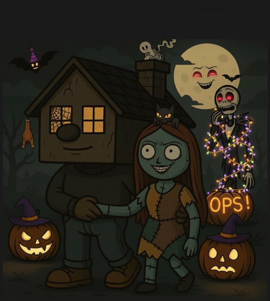 react1ve_1's tweet image. they dumped us in the dark. Now we’re walking hand in hand… through their haunted bags.👻
#UnpatientJeets #TrickOrRug