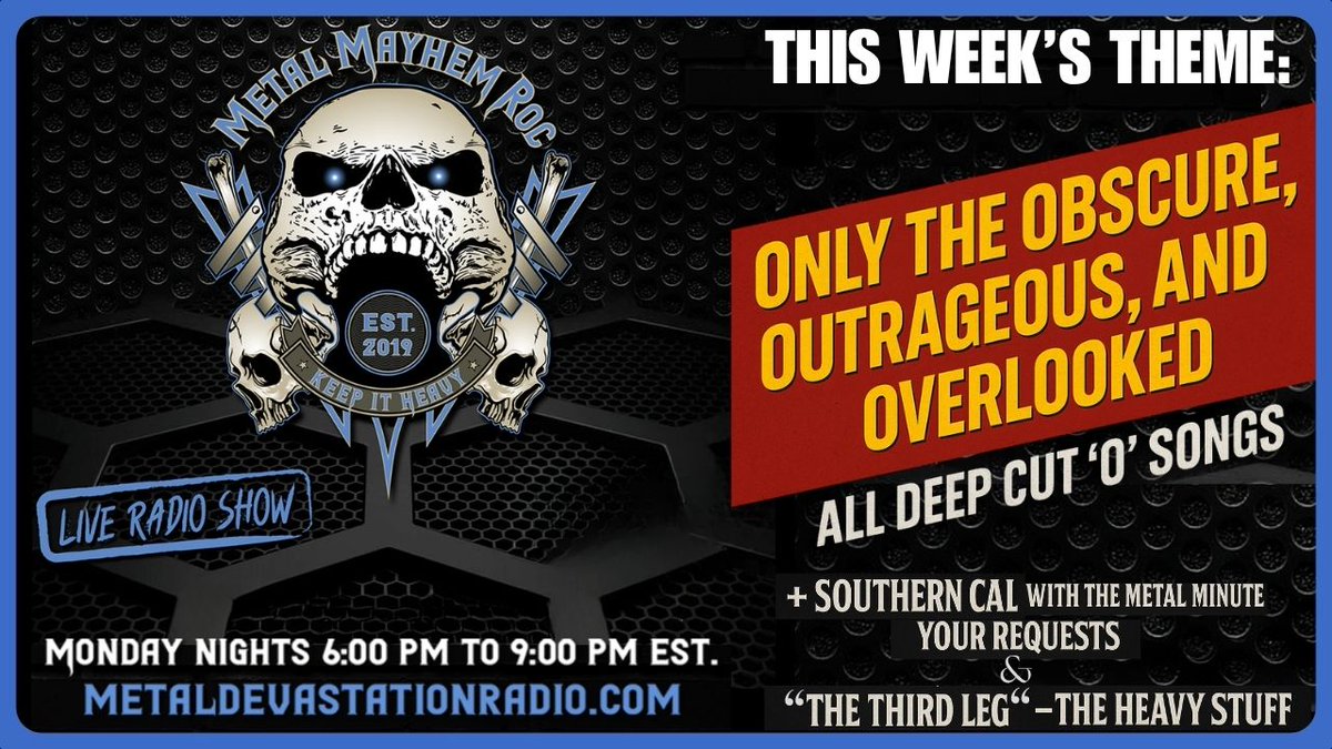 Something wild’s brewin’ on Metal Mayhem ROC LIVE 🔥 What does the “O” stand for? Find out 👇
metaldevastrationradio.com
