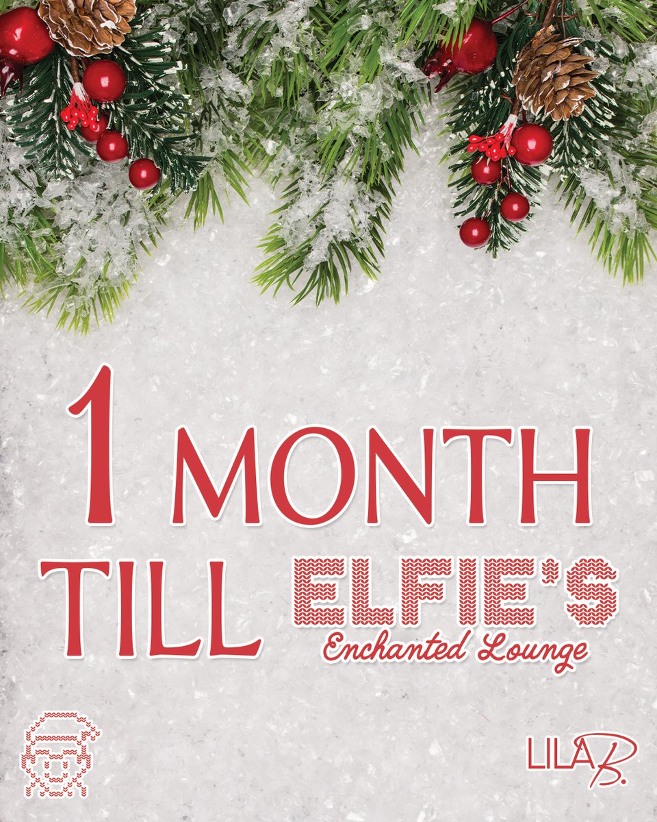 elfiesenchanted's tweet photo. 🎄 Just 1 month to go! 🎄
Elfie’s Enchanted Lounge is coming to @LilaBLounge on Nov 6th!

✨ Get ready for festive vibes, holiday cocktails, and dazzling décor all winter long!

Follow @LilaBLounge so you don’t miss a single magical moment! ✨ https://t.co/uXEzbdXJ44