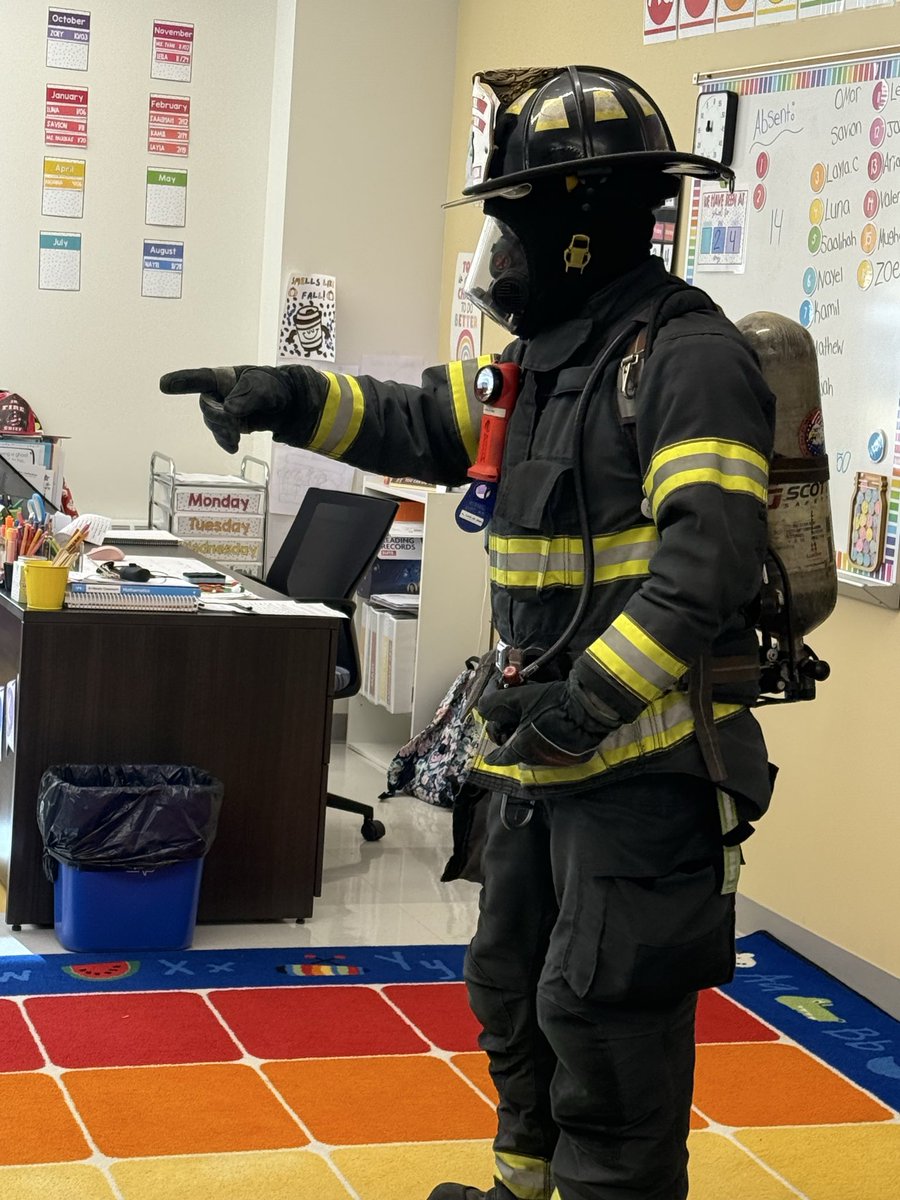 A big THANK YOU to Capt. Karlin from Avenel fire for visiting room 106 to teach us some fire safety !!! <a href="/RotellaWarren/">Warren Rotella</a> #RSS11