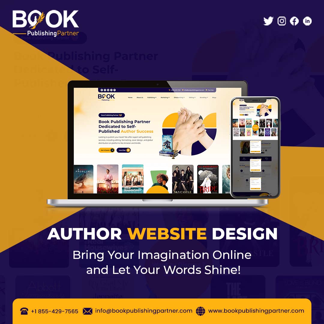 partner_book's tweet photo. Author Website Designs That Make Your #Words Shine! 

Your #book deserves more than a shelf, it needs a digital home.

Showcase your books #Buildyourbrand #Engagereaders #Boostsales
#BookPublishingPartner, we #design stunning #authorwebsites that bring your #stories to life. https://t.co/dERjytxSZt