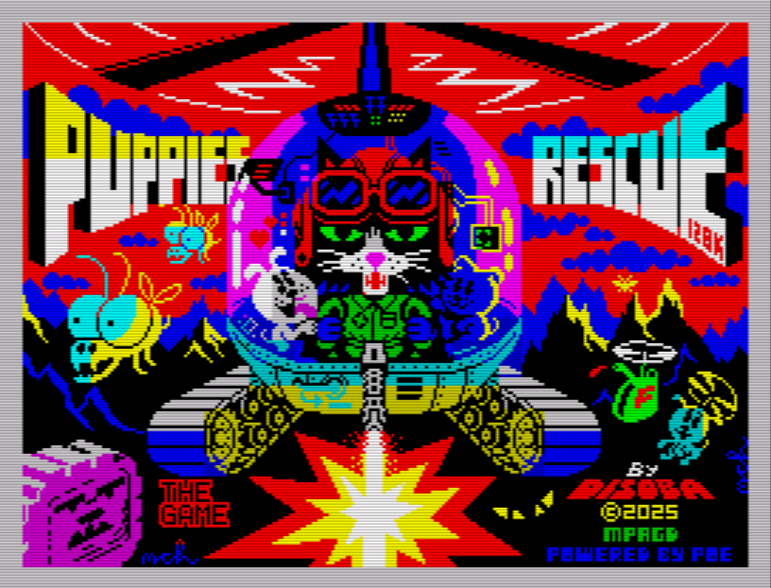 Puppies Rescue, novo jogo de Daniel Isoba para o ZX Spectrum 128K.
planetasinclair.blogspot.com/2025/10/puppie…