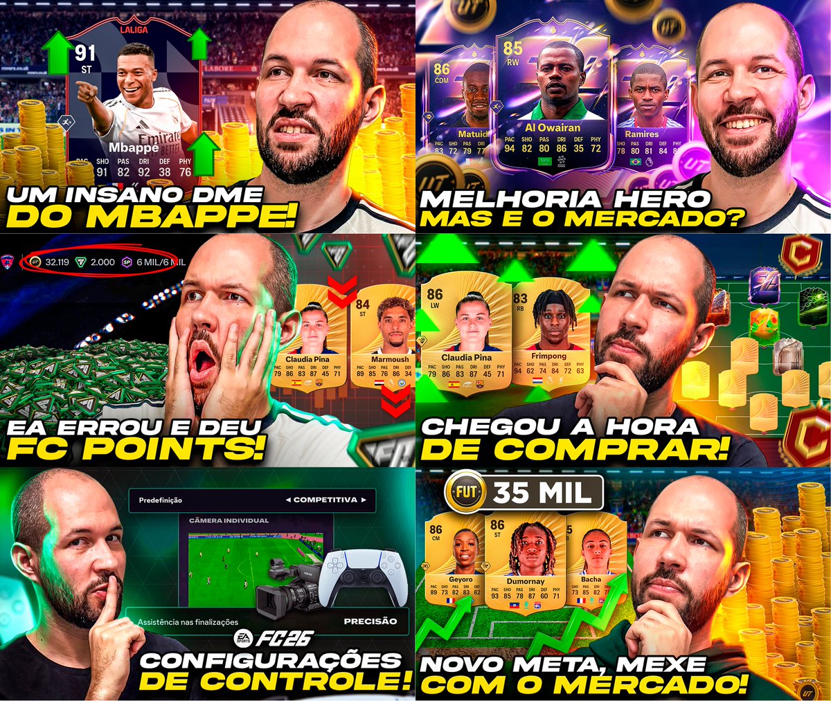 🎨Thumbnails recentes de #FC26 produzidas para o <a href="/VovinhoFUT/">VovinhoFUT</a>