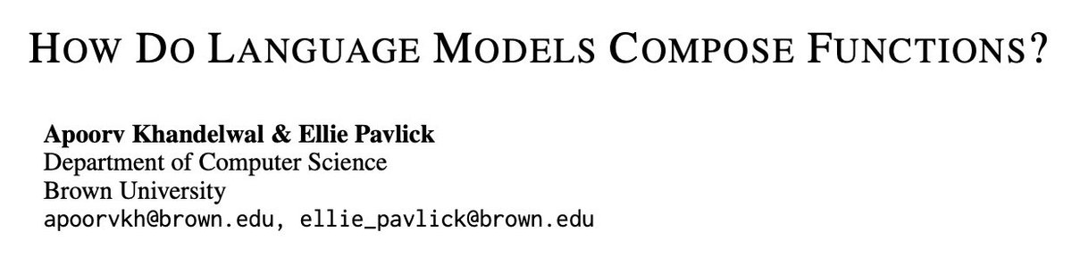 In our new paper, we ask whether language models solve compositional tasks using compositional mechanisms. 🧵