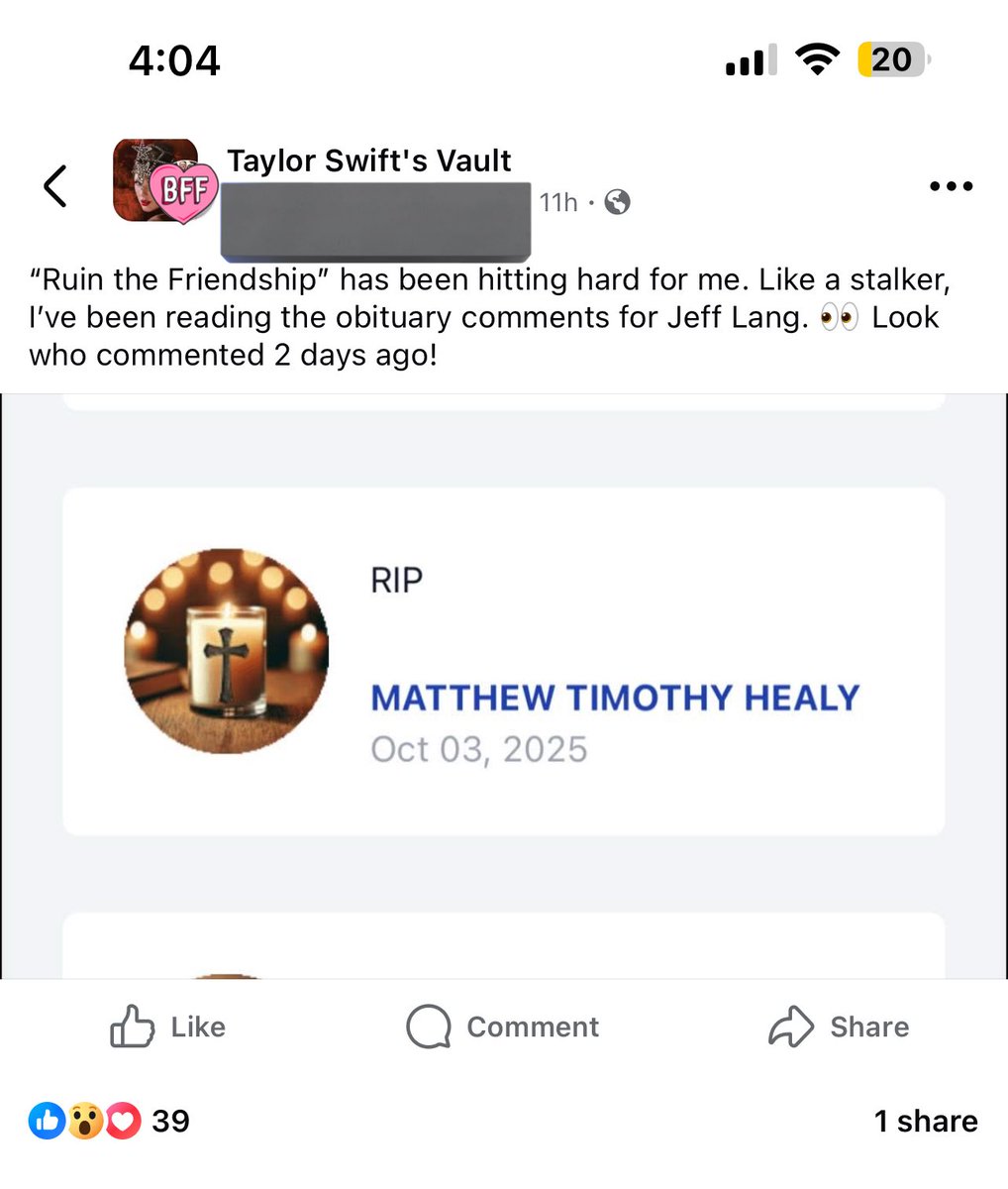 alloverswift's tweet image. why as taylor fans are we searching and stalking obituaries in taylor&apos;s life? like can we be normal pls😭😭😭😭😭