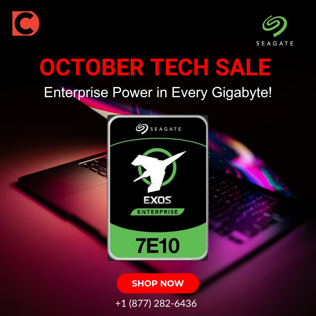 CompuDevices's tweet image. Enterprise Power in Every Gigabyte!
#Seagate #Exos7E10 #EnterpriseHDD #4TBHDD #DataCenter #StorageSolutions #CompuDevices #WorkloadReady