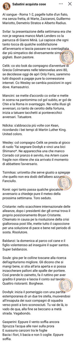 #PagelleDeWarte
#FiorentinaRoma 
#SerieA