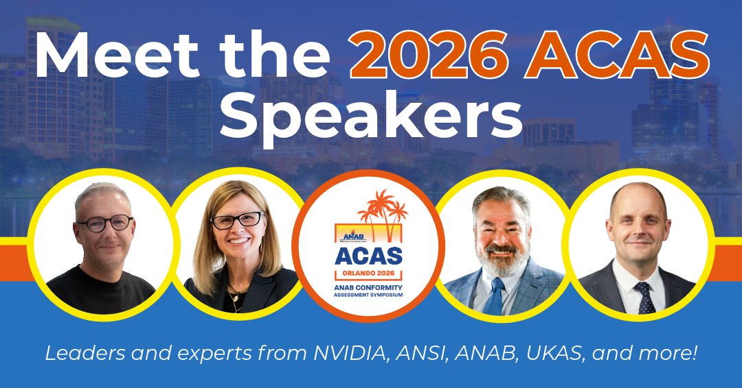 ansidotorg's tweet image. Who’s going to be at the 2026 @ANAB_ACCREDIT Conformity Assessment Symposium (ACAS)? 🤔

Explore the lineup of thought leaders and experts who will be sharing their insights at ACAS on January 19-20, 2026 in Orlando, FL. From innovative perspectives on #AI and #Standards…