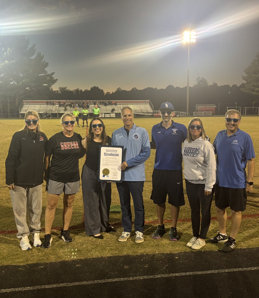 mcpsAD's tweet photo. .@mocoboe Proclamation for #NationalCoachesDay! Thank you Ms. Zimmerman for joining us and celebrating our @MCPS coaches! We enjoyed celebrating with @QOGS & @GirlsSherwood on Make Cancer Flinch First night! #PegStrong #WeRAISE Legends in @MCPSAthletics! @ThomasTaylorEdD https://t.co/9WOjfzf9So