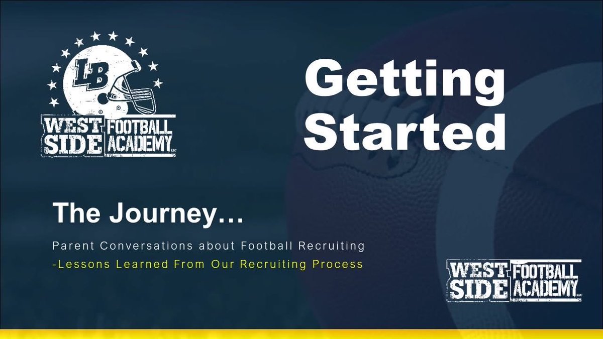 Good session last Tuesday as we talked about getting started in your recruiting Journey - DM or email for the checklist!