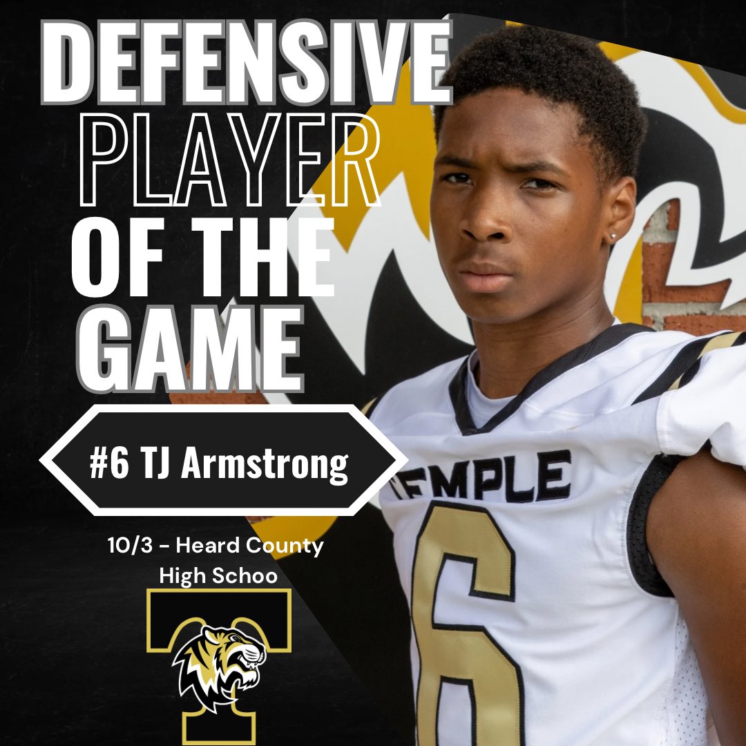 HSFootball2026's tweet photo. Your players of the Game/Week of 10/3/25 vs Heard High
Offensive POTG: Brody Dempsey
Defensive POTG: TJ Armstrong
Special Teams POTG: Jackson Gribben
Scout Team POTW: James Blackstock
Congrats! Go Tigers! #TigerPride #BuiltDifferentBackAgain https://t.co/67WBY4ol5m