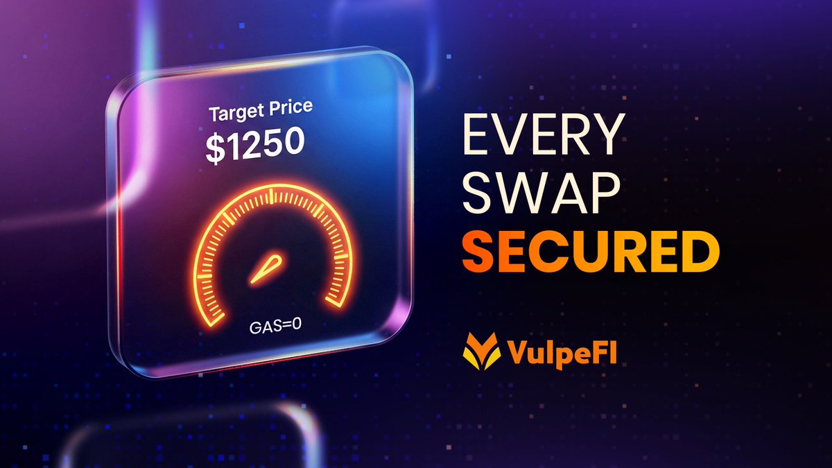 Every swap secured.

Before you trade, VulpeFi validates liquidity, calibrates slippage, and locks the best route across chains. If market conditions change, we adapt - or cancel.

Less stress. More control.
#VulpeFi #DeFi #CrossChain