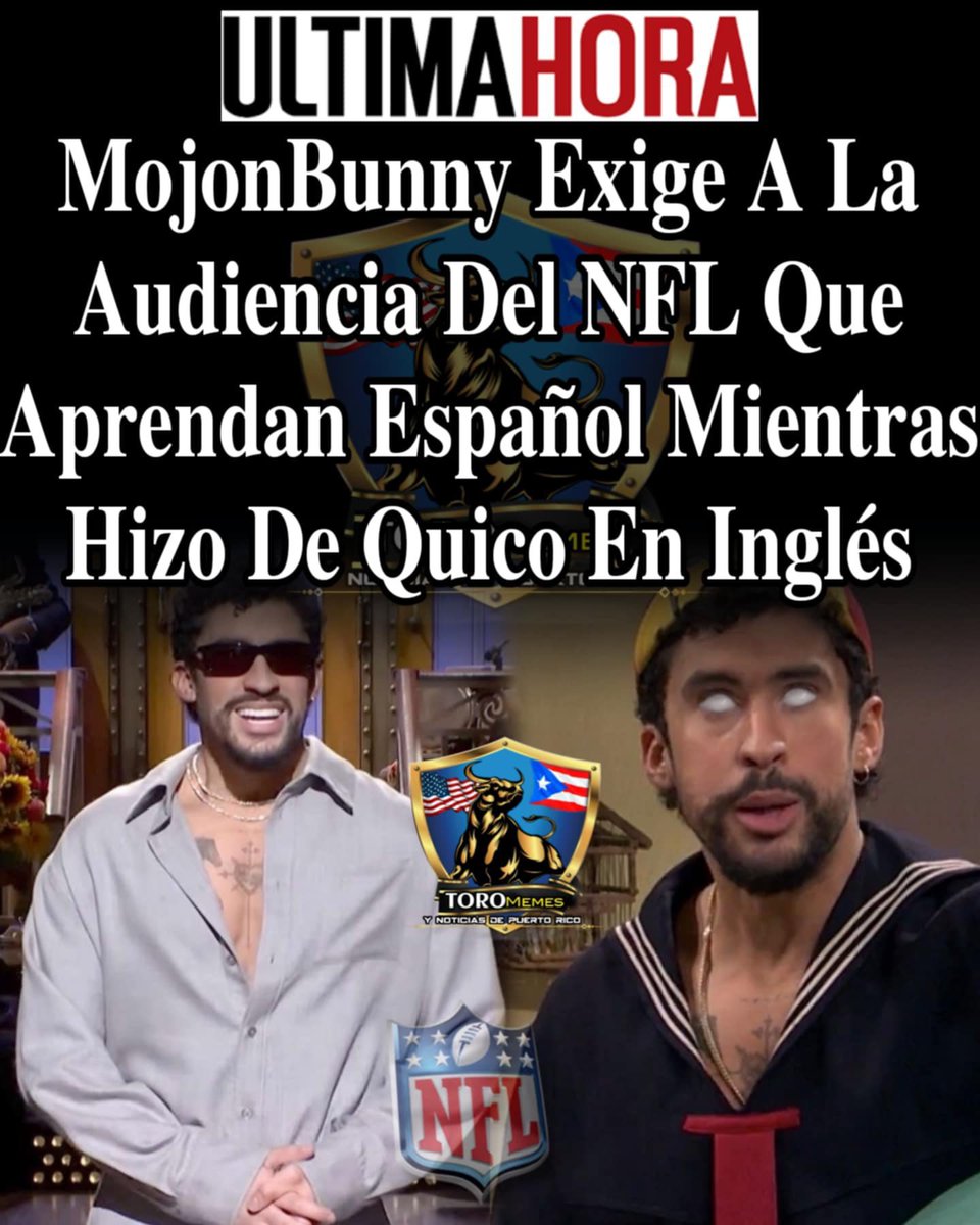 Dixiebitsy's tweet image. Bad Bunny @sanbenito is telling Americans to learn Spanish, while he copied one of the most popular shows in Mexico for a SNL sketch and turned the Spanish speaking show to ENGLISH!!!!!!!

The hypocrisy is real. 

I want to point out that BB is not fluent in Spanish either.