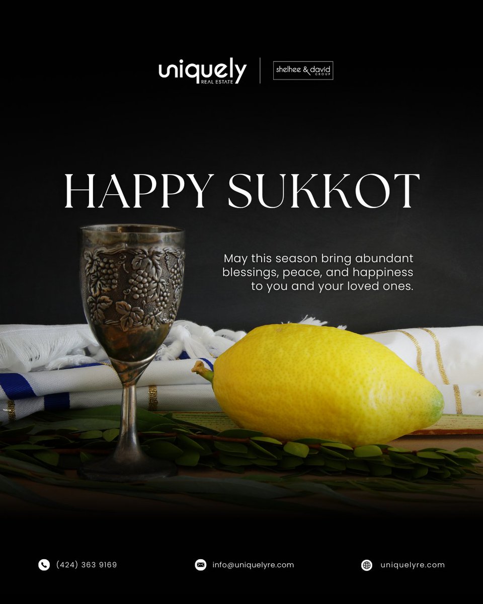 Uniquely_RE's tweet photo. Wishing you a joyful and meaningful Sukkot✨ We pray for blessings of health, peace, and abundance for you and your loved ones. May this festival bring joy to your heart and light to your home, and may you be surrounded by love and unity throughout the year 📜💫 https://t.co/wW4elNCFmm