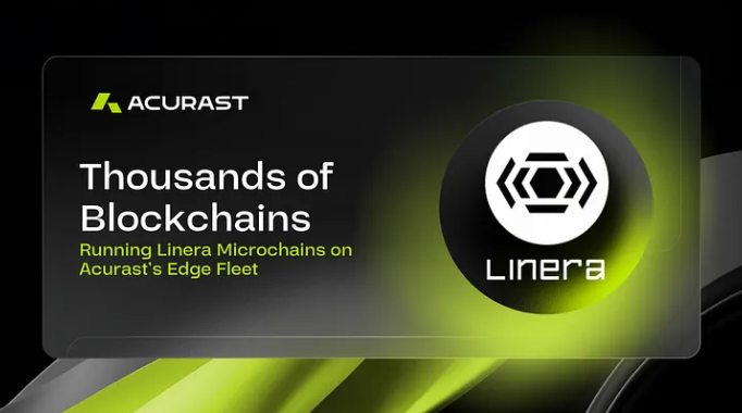 Decentralized compute meets modular blockchain architecture.

<a href="/Acurast/">Acurast</a> + <a href="/linera_io/">Linera ⛓️</a> are bringing microchains to the edge, running thousands of programmable blockchains across Acurast's global DePIN network.

This partnership brings
⚡ Instant WASM deployment 
⚡ Massive