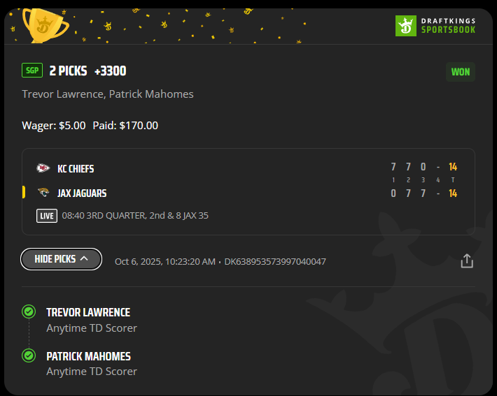 TDPredict's tweet image. Too easy