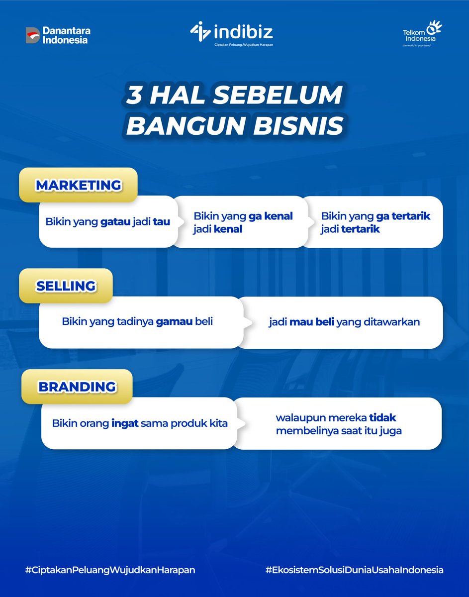 Indibiz_jtdiy's tweet image. kenali Pahami dan gapai📷📷
#SocialMediaMarketing #Indibiz #Indibizjtd #CiptakanPeluangWujudkanHarapan
#EkosistemSolusiDuniaUsahalndonesia
