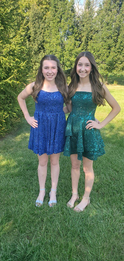 HSOH2K10premier's tweet photo. Cleats off and dancing shoes on these girls came dressed to impress!! Our twin power #3 Maleah and #13 Zariah Blevins Our #4 Hailey Cleaver represented in the homecoming court!! Sisters #40 Jena Smith and #14 Jordyn Smith  # 23 Selena Bottomlee and her sister #5 Olivia Bottomlee https://t.co/ywBlU38OGH